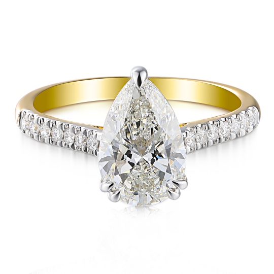 Pierścionek z diamentami laboratoryjnymi (R96122 YW LGD 2.00ct): 15