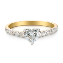 Pierścionek z diamentem laboratoryjnym (R96125 0,51ct YW LGD): 10 - zdjęcie: 4