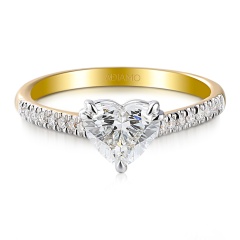 Pierścionek z diamentem laboratoryjnym (R96125 YW LGD 1.00ct)