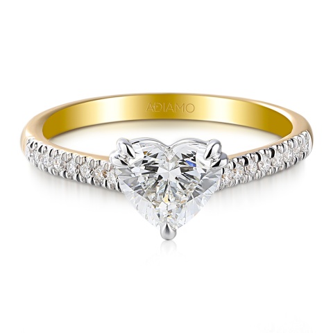 Pierścionek z diamentem laboratoryjnym (R96125 YW LGD 1.00ct)