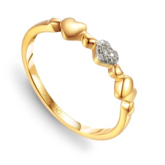 Pierścionek serca z diamentami (R74326 Y)