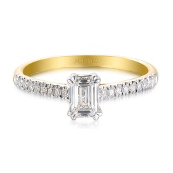 Pierścionek z diamentami laboratoryjnymi (R82483 0,52ct YW LGD): 10 - zdjęcie: 4