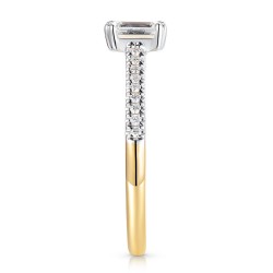 Pierścionek z diamentami laboratoryjnymi (R82483 YW LGD 0.50ct): 10 - zdjęcie: 4