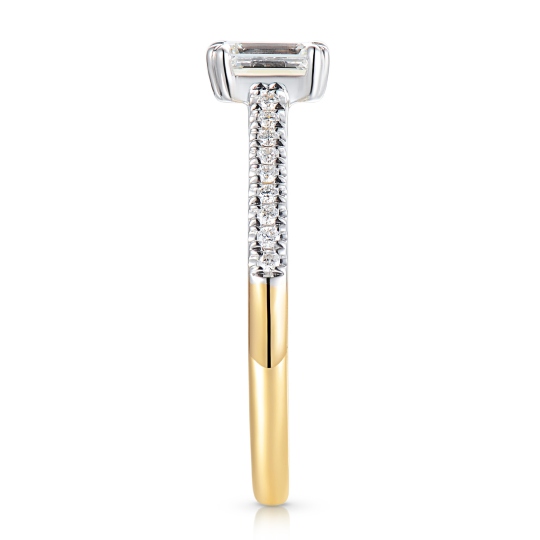 Pierścionek z diamentami laboratoryjnymi (R82483 YW LGD 0.50ct): 10