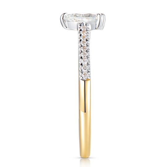 Pierścionek z diamentami laboratoryjnymi (R96122 YW LGD 0.50ct): 10