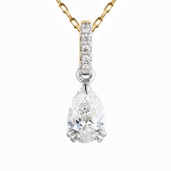 Zawieszka z diamentami laboratoryjnymi (P96122 1,00ct YW LGD) - zdjęcie: 2