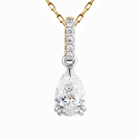 Zawieszka z diamentami laboratoryjnymi (P96122 1,00ct YW LGD)