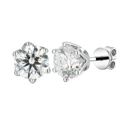 Kolczyki z diamentami laboratoryjnymi (E34280 2,00ct W S LGD) - zdjęcie: 2