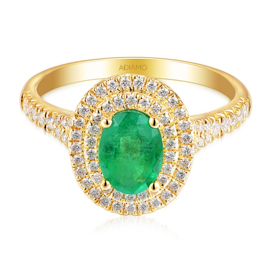 Pierścionek ze szmaragdem i diamentami (R95586 Y EM): 17