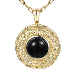 Zawieszka z czarnym agatem (P97687 Y BAG) - zdjęcie: 2