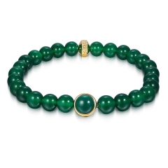 Bransoletka z zielonymi agatami (B09787 Y GAG)