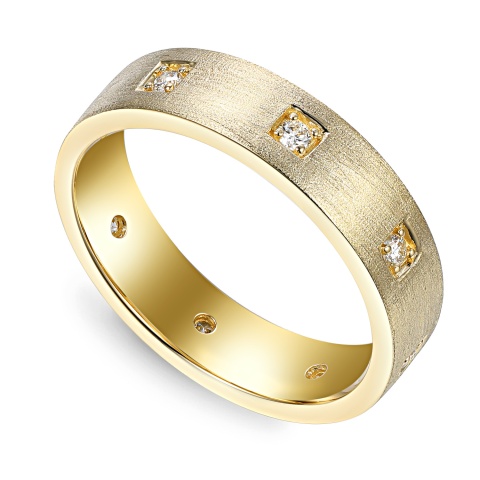 Pierścionek obrączkowy z diamentami (R97686 Y)