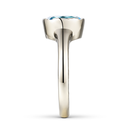 Sygnet złoty z niebieskim topazem (R97689 W BT): 24 - zdjęcie: 5