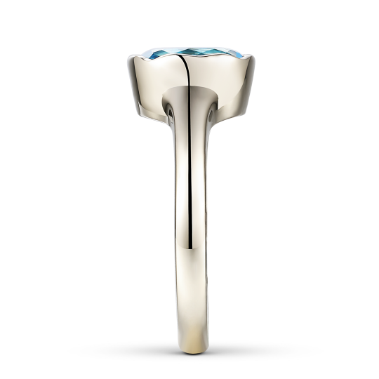 Sygnet złoty z niebieskim topazem (R97689 W BT): 24