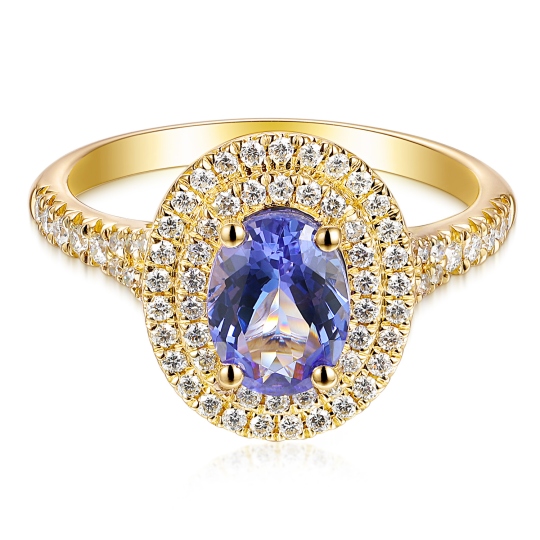 Pierścionek z tanzanitem i diamentami (R95586 Y T): 15