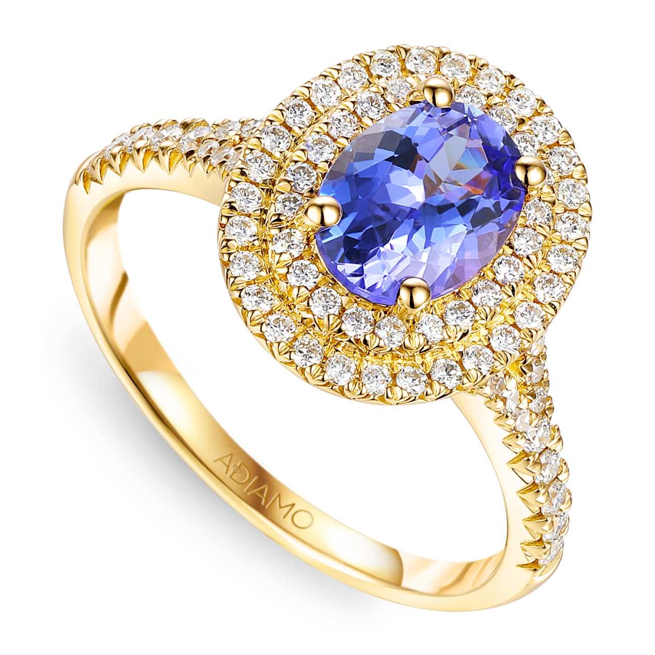 Pierścionek z tanzanitem i diamentami (R95586 Y T): 10