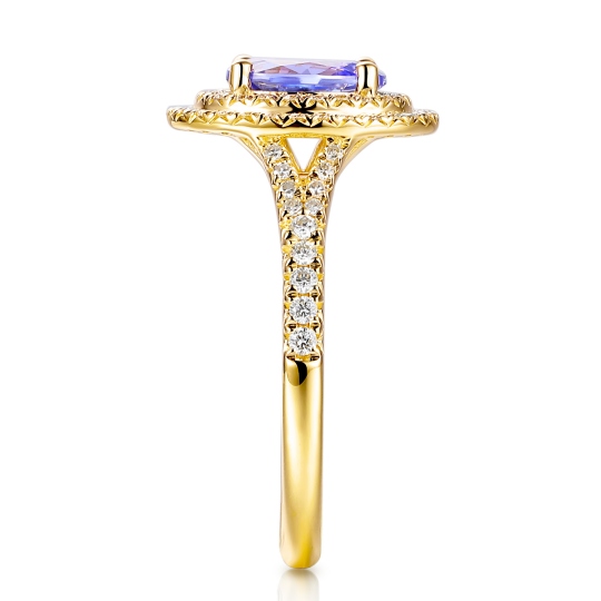 Pierścionek z tanzanitem i diamentami (R95586 Y T): 15