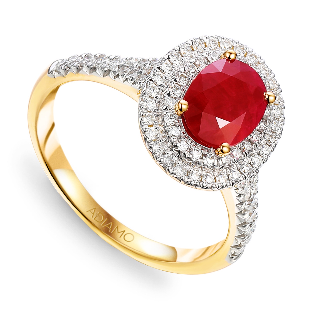 Pierścionek z rubinem i diamentami (R95586 Y RU): 10