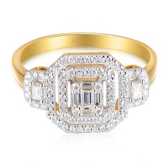 Pierścionek z diamentami (R98004 Y)