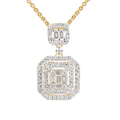 Naszyjnik z diamentami (N12142 Y G)