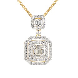 Naszyjnik z diamentami (N12142 Y G) - zdjęcie: 2