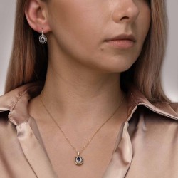 Zawieszka z szafirami i diamentami (P93446 Y SA) - zdjęcie: 3