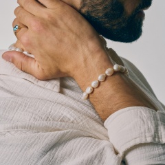 Bransoletka złota z perłami (B09786 Y PL)