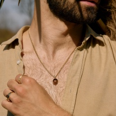 Zawieszka z kwarcem dymnym (P97688 Y SQ)