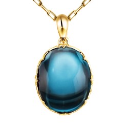 Zawieszka z niebieskim topazem (P97688 Y BT) - zdjęcie: 2