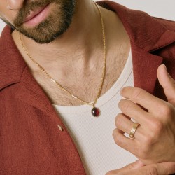 Zawieszka z granatem (P97688 Y GT) - zdjęcie: 3