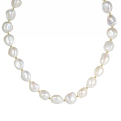 Naszyjnik złoty z perłami (N12054 Y PL)