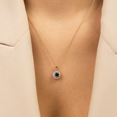 Zawieszka z szafirem i diamentami (P82050 Y SA)