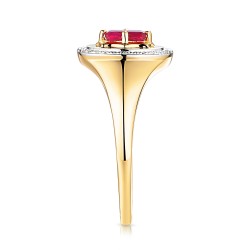 Sygnet z rubinem i diamentami (R93931 Y RU): 16 - zdjęcie: 5