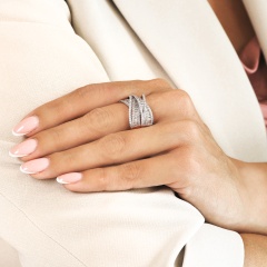 Pierścionek z diamentami (R90140 Y)