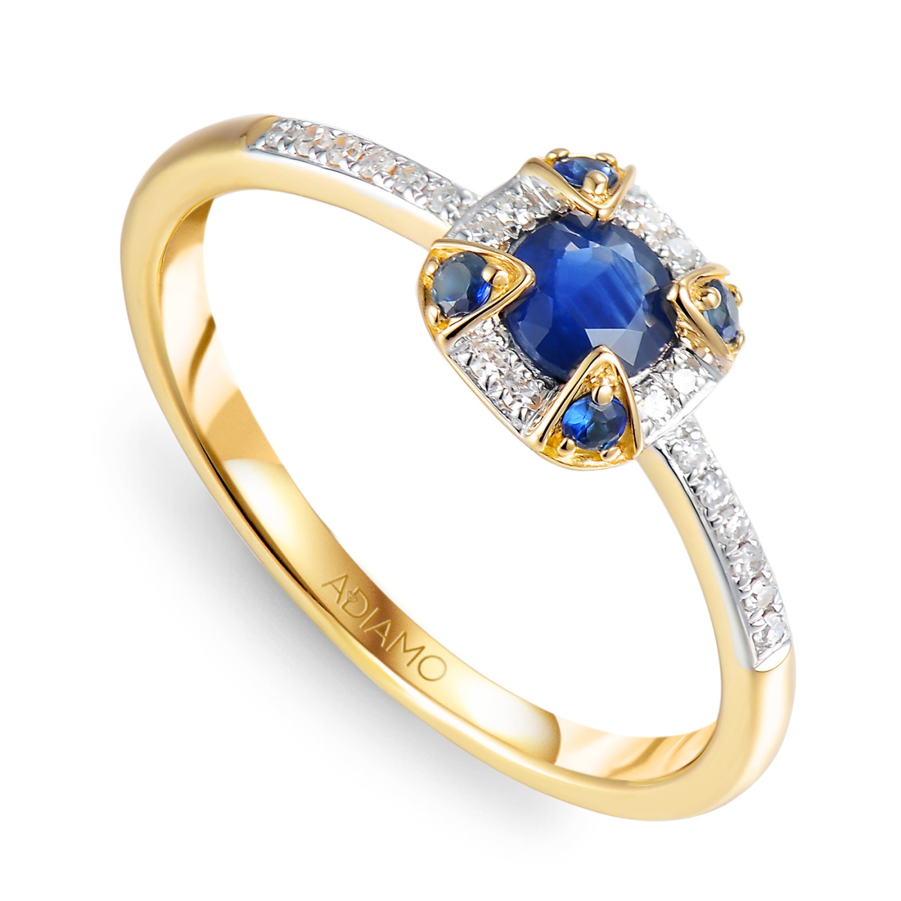 Pierścionek z szafirami i diamentami (R98241 Y SA): 10