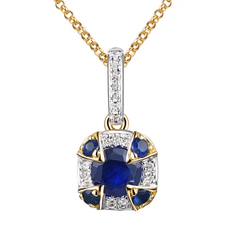 Zawieszka z szafirami i diamentami (P98241 Y SA)