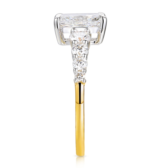 Pierścionek z diamentami laboratoryjnymi (R98877 YW LGD): 10