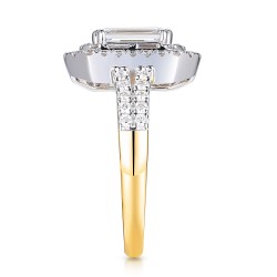 Pierścionek z diamentami laboratoryjnymi (R98889 YW LGD): 10 - zdjęcie: 5