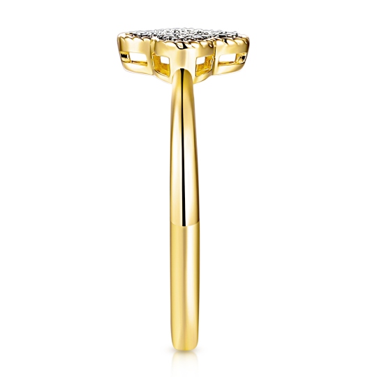 Pierścionek z czarnymi diamentami (R98900 Y BD): 10