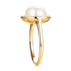 Pierścionek z perłą i diamentami (R98882 Y PL): 10 - zdjęcie: 5