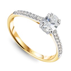 Pierścionek z diamentami laboratoryjnymi (R96117 0,51ct YW LGD): 10 - zdjęcie: 2