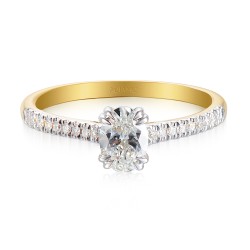 Pierścionek z diamentami laboratoryjnymi (R96117 0,51ct YW LGD): 10 - zdjęcie: 4