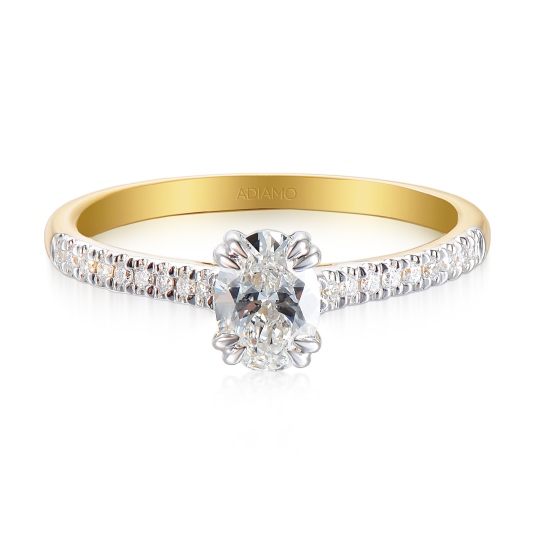 Pierścionek z diamentami laboratoryjnymi (R96117 0,51ct YW LGD): 10