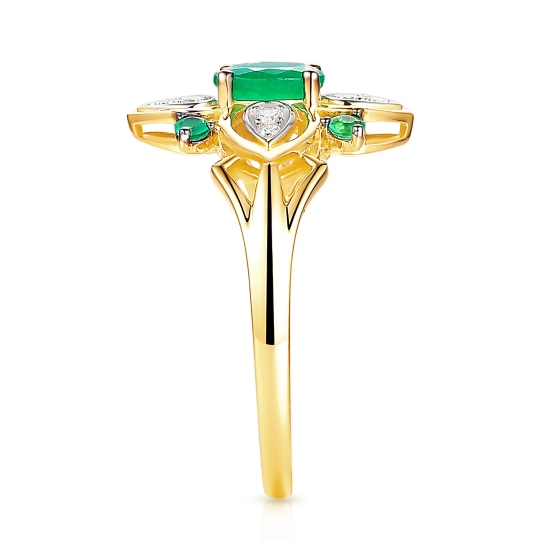 Pierścionek ze szmaragdem i diamentami (R98880 Y EM): 10