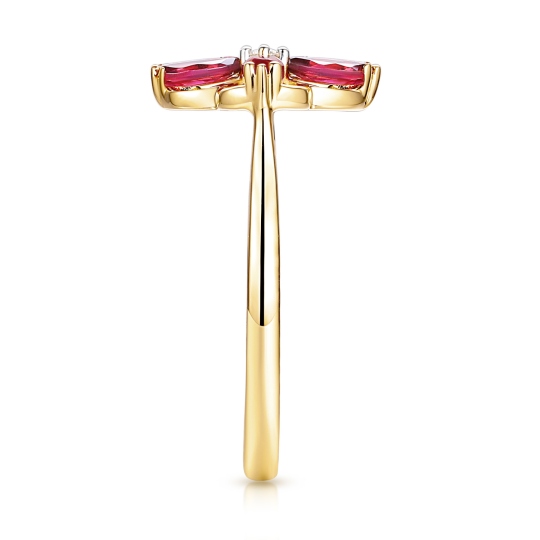 Pierścionek z rodolitami i diamentami (R98901 Y RH): 10