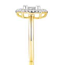 Pierścionek ze szmaragdami laboratoryjnymi (R98892 Y LGEM): 16 - zdjęcie: 5