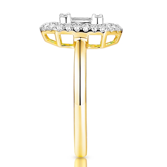 Pierścionek ze szmaragdami laboratoryjnymi (R98892 Y LGEM): 16