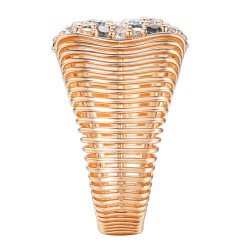 Pierścionek z niebieskimi i białymi topazami (R98871 R BT,WT): 16 - zdjęcie: 5