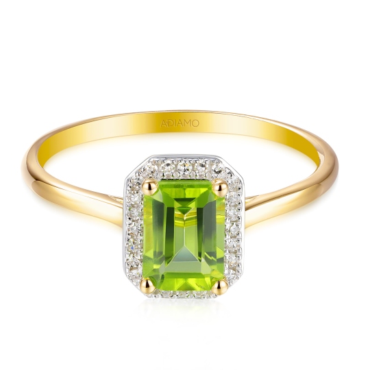 Pierścionek z perydotem i diamentami (R62904 Y PT) : 15