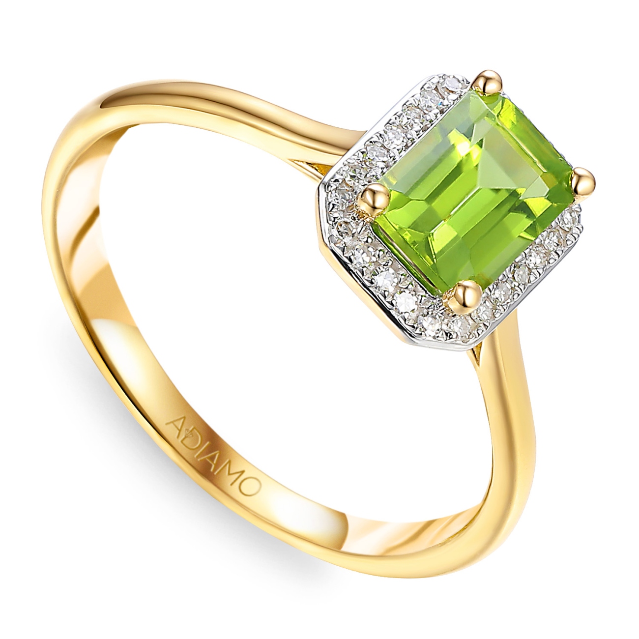 Pierścionek z perydotem i diamentami (R62904 Y PT) : 15